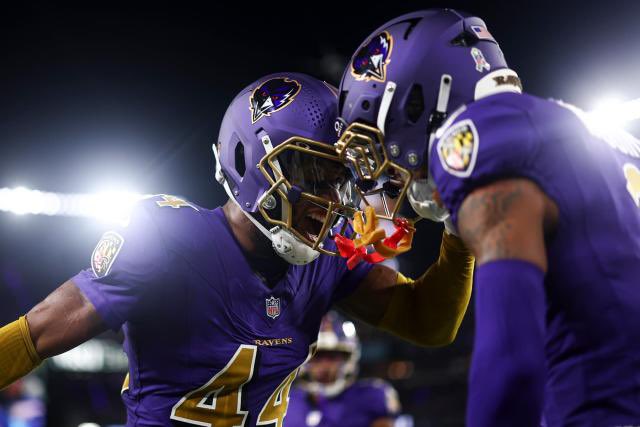 MLFootball's tweet photo. DYNAMIC DUO: #Ravens CB Marlon Humphrey and rookie Nate Wiggins rank top-5 in lowest passer rating allowed this season.

3) Wiggins - 51.8
4) Humphrey - 55

🤯

(Powered by https://t.co/F4JjLr3AvF) https://t.co/lcAYz277vr
