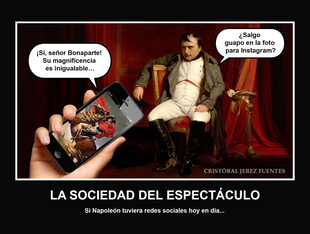 CjCrisUMH's tweet photo. La sociedad actual se mide por lo que mostramos, no por lo que somos. Instagram, TikTok… ¿muestran nuestras vidas? Según Debord, dejamos de relacionarnos como realidades para hacerlo como representaciones. El ser fue reemplazado por el parecer. #mediacionesculturales @umh3600 https://t.co/UwFiboaIBM