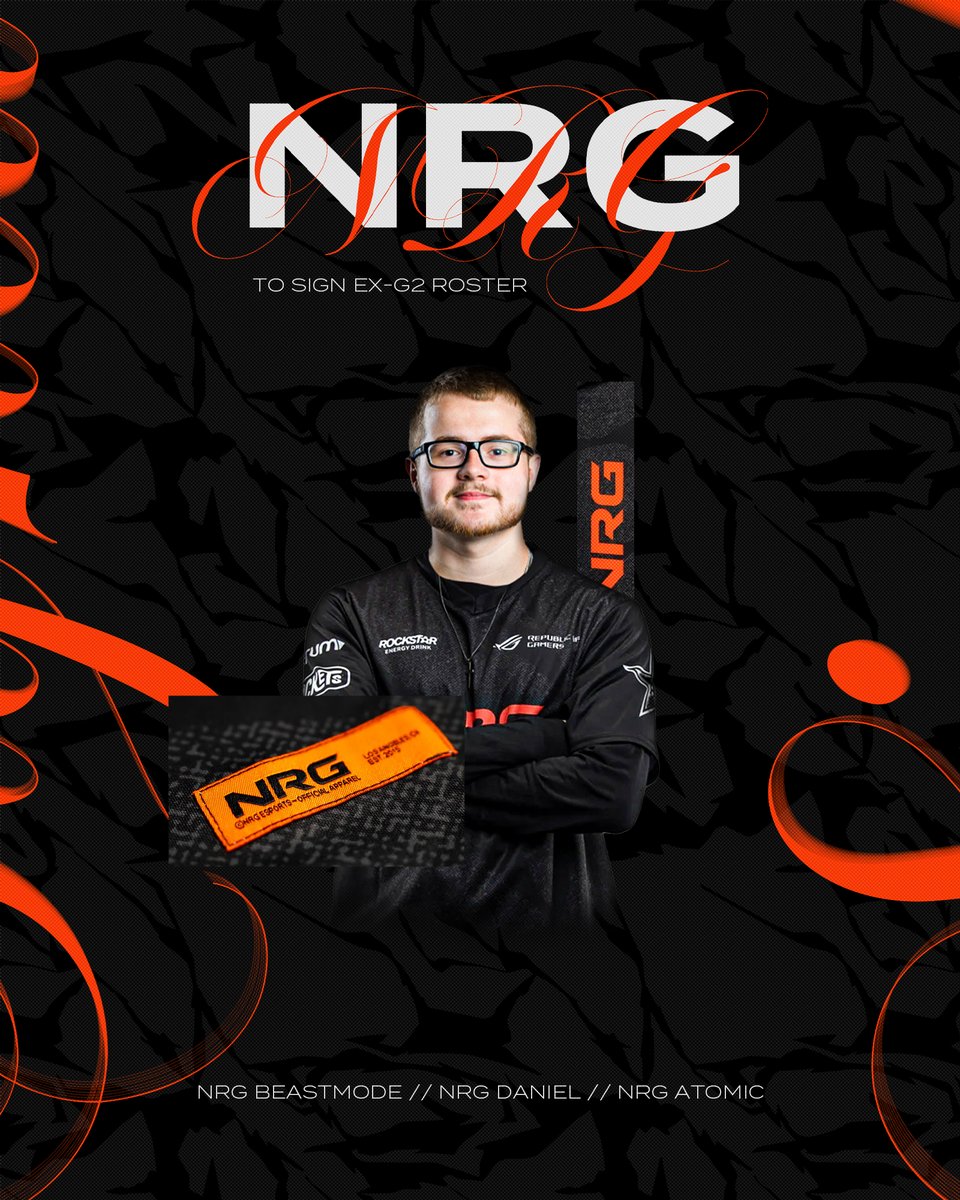 Achilleas Fotiou (@achilles_xf) on Twitter photo Sources w/ <a href="/RLtvcom/">RLtv</a>: <a href="/NRGgg/">NRG</a> have signed the ex-G2 roster of <a href="/At0micRL/">Atomic</a>, <a href="/BeastModeLK/">NRG BeastMode</a>, <a href="/DanielRL__/">Daniel</a> and Coach <a href="/Satthew/">NRG Satthew</a> for the 2025 Season. Sources w/ <a href="/RLtvcom/">RLtv</a>: <a href="/NRGgg/">NRG</a> have signed the ex-G2 roster of <a href="/At0micRL/">Atomic</a>, <a href="/BeastModeLK/">NRG BeastMode</a>, <a href="/DanielRL__/">Daniel</a> and Coach <a href="/Satthew/">NRG Satthew</a> for the 2025 Season.