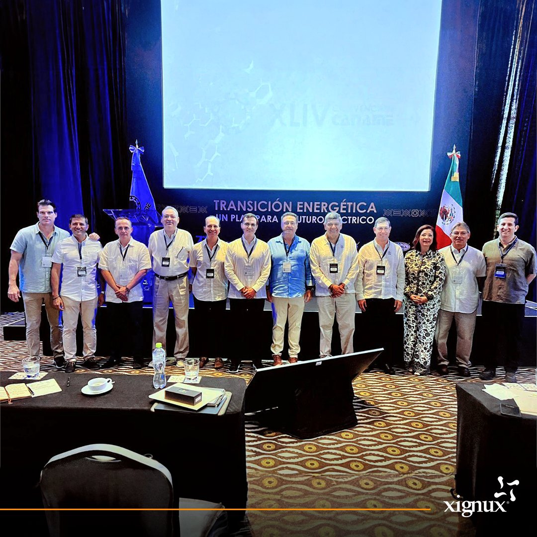 XIGNUX's tweet photo. Directivos de Xignux, así como de sus empresas #Viakable y #ProlecEnergy, participaron activamente en la Convención Anual de #CANAME2024, reafirmando nuestro compromiso con la infraestructura eléctrica como motor de desarrollo económico. ⚡ Seguimos trabajando en conjunto con la industria y el gobierno para promover soluciones que fortalezcan el progreso y la competitividad en México. 🤝🇲🇽 #XignuxEnergizaLaVida