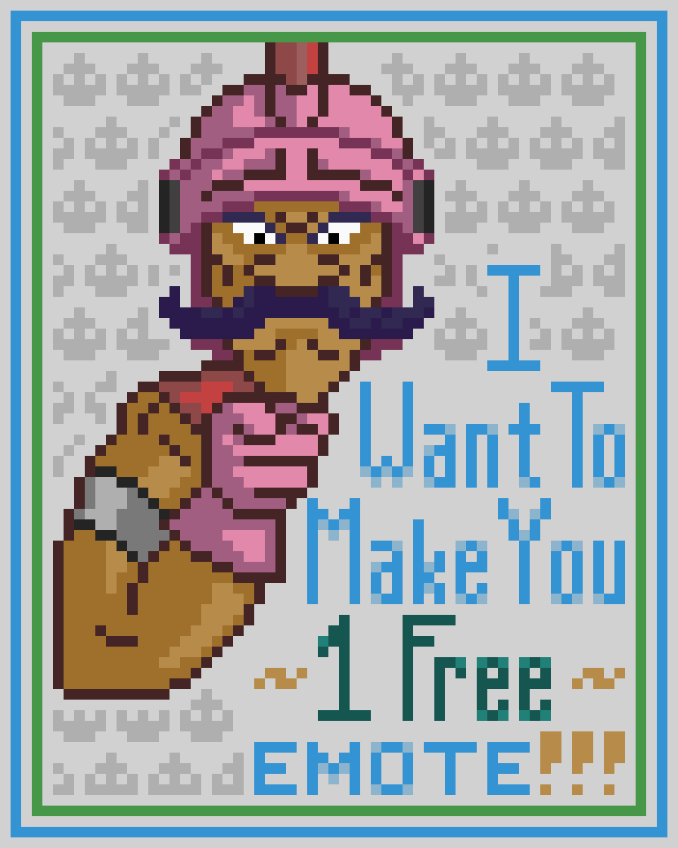 Bluepumkin_'s tweet photo. Calling all DQ streamers &amp; content creators! Please, let me make you a FREE pixelart emote!
Like, retweet &amp; DM me, so I can get started!
I have always loved Dragon Quest, and can't wait to give back to this community.💙
#pixelart #DragonQuest #DragonQuestIIIHD2D #DQMTheDarkPrince https://t.co/seLsbXAbna