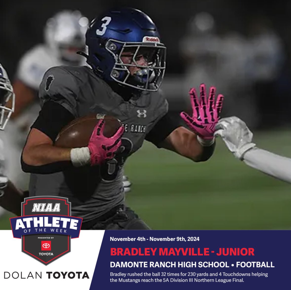 A big honor for Bradley Mayville!