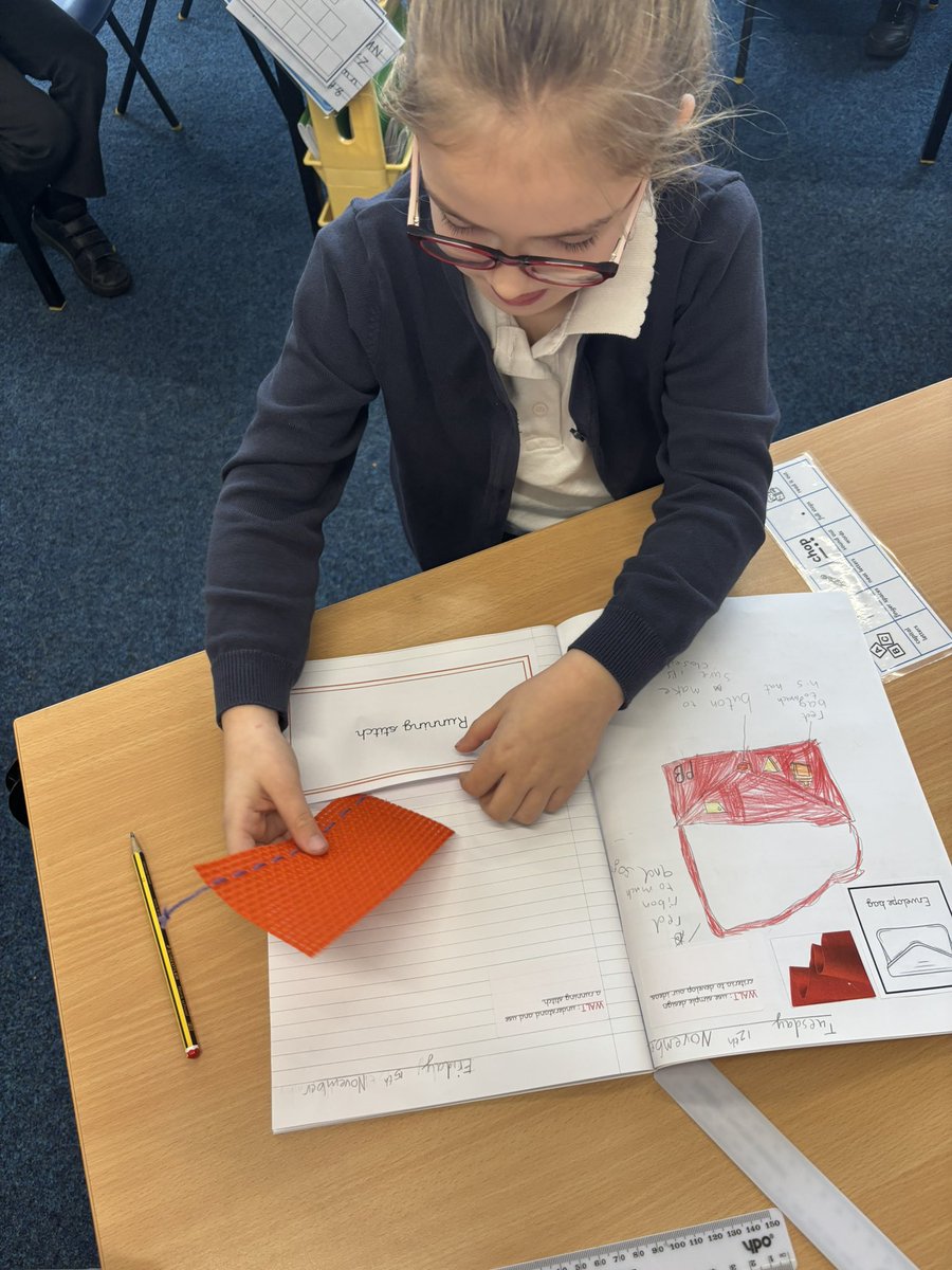 Running stitch is tricky! But as we are learning in Year 2, if we keep trying then we are more likely to succeed! We can do anything! Well done superstars ✨🪡 👏🏻 <a href="/BarntonMissR/">Miss Rutter</a> <a href="/BarntonMrsF/">Mrs Fisher</a>