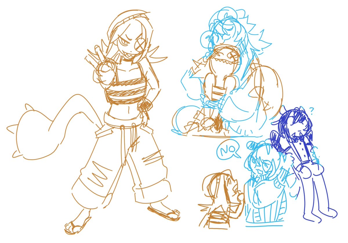 Kresa412191's tweet image. some doodles

and furry
Grem-girl is a big problem in a small body