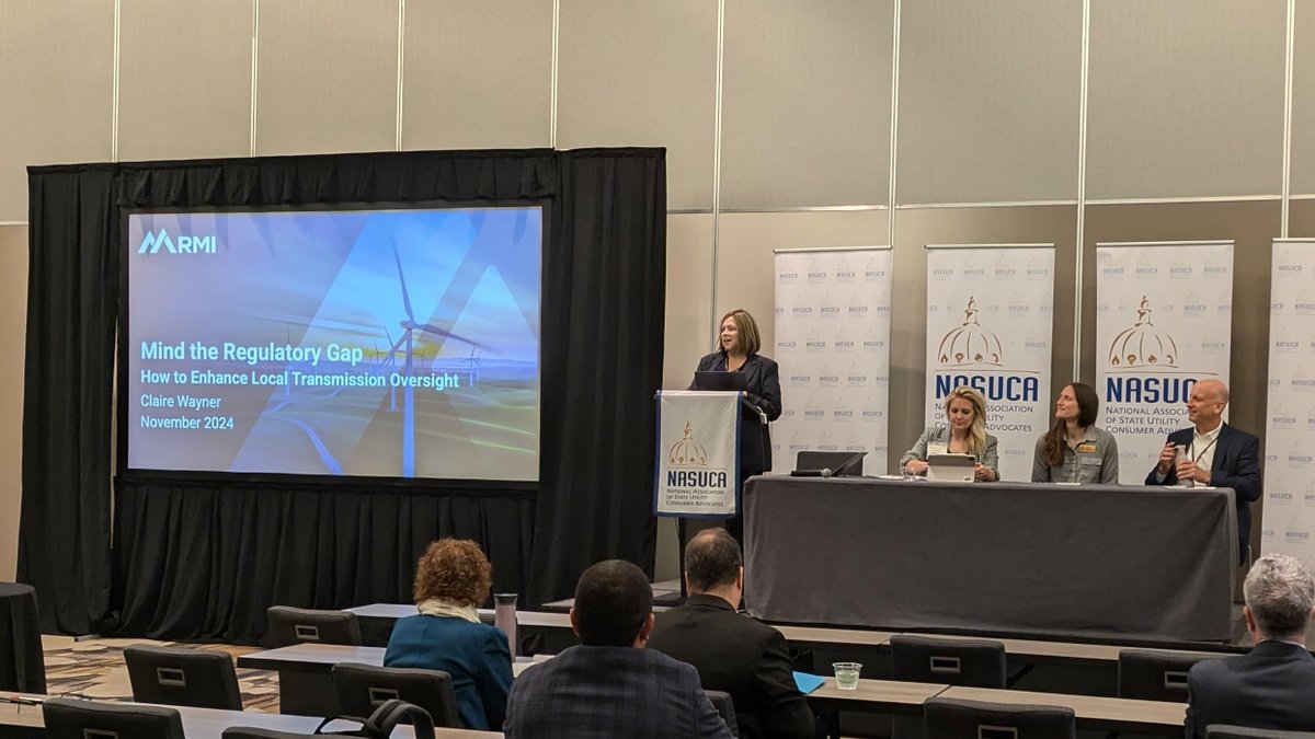 ClaireWayner's tweet image. Pics from the panel I was on at @nasucadc annual meeting earlier this week on local Tx and my new report on the regulatory gap driving it - a great discussion with Greg Poulos, Michele Beck &amp;amp; @dblkr! #EnergyTwitter

if you haven&apos;t read the report yet: rmi.org/insight/mind-t…