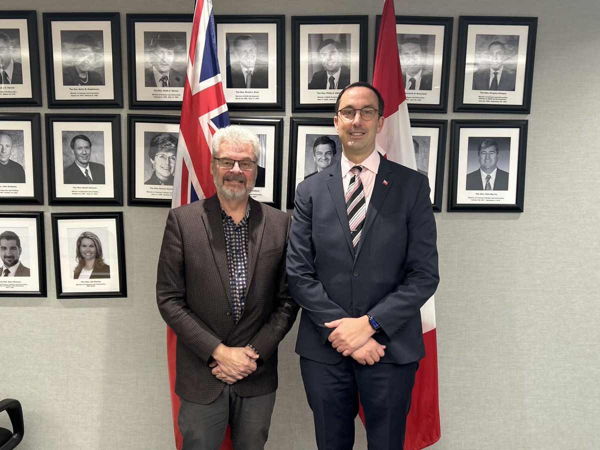 I was pleased to speak with the Honourable Nolan Quinn, Minister of Colleges and Universities to discuss issues, challenges, &amp; opportunities.  Skills Ontario appreciates the opportunity to work &amp; partner with the Ontario government to support &amp; build the workforce of the future