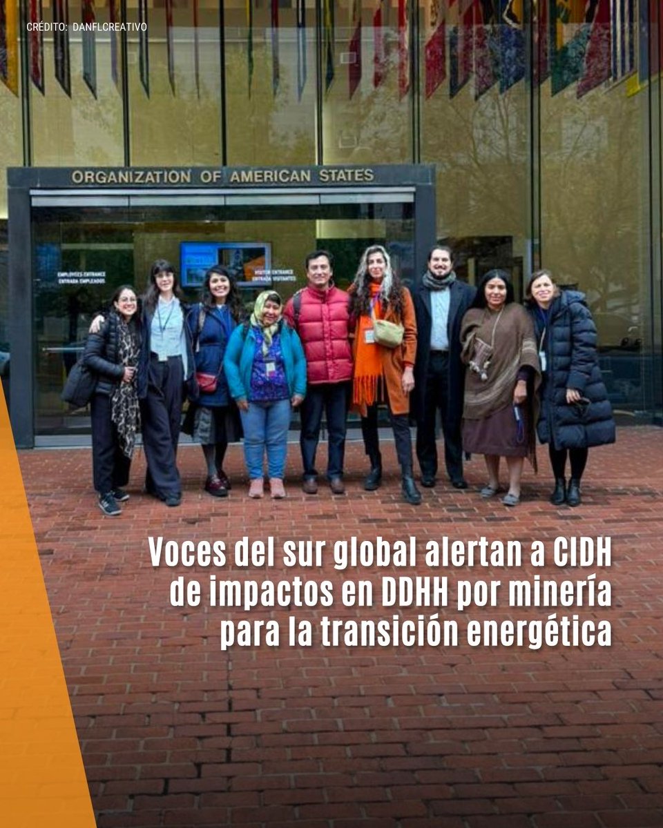Esta mañana, representantes de comunidades y organizaciones de 🇦🇷🇧🇴🇨🇱🇨🇴 y regionales expusimos ante la <a href="/CIDH/">CIDH - IACHR</a> los impactos a los derechos humanos que ha implicado la extracción de minerales de transición en la región, específicamente en estos países.

Esto fue lo que planteamos🧵