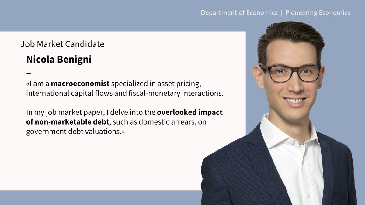 Meet our #Econjobmarket candidates!
Learn more about Nicola Benigni on his personal website 👉 nicolabenigni.info
