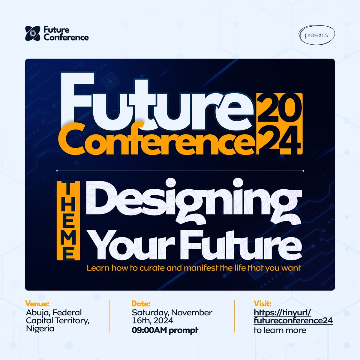FutureCon24's tweet image. If you need more guidance or have any questions, drop a comment below—we’re here to help. Can’t wait to see you there!

Get ready to design the future you deserve! ✨

#DesigningYourFuture #FutureConference2024 #ThisIsYourMoment #JoinTheMovement  #ShapeYourFuture #SeeYouThere