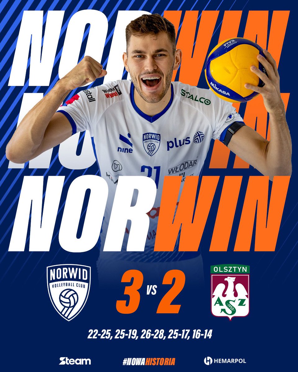 KsNorwid's tweet photo. Horror dla Norwida! 🩵💙
9 wygrana staje się faktem! 👊👊

Steam Hemarpol Norwid - Indykpol AZS Olsztyn 3-2! https://t.co/bzq5yPBShj
