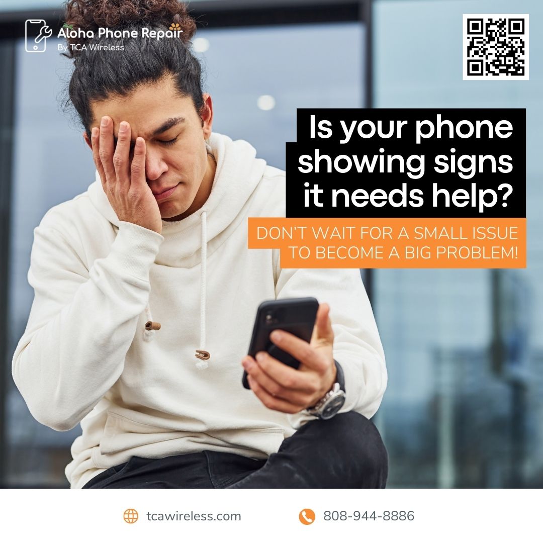 TCAWireless's tweet photo. Watch for battery draining too quickly, frequent crashes, overheating, unresponsive buttons, or weak signals. These are tell-tale signs your phone needs professional attention. Don’t wait for a small issue to become a big problem! https://t.co/vnYo8EleN0