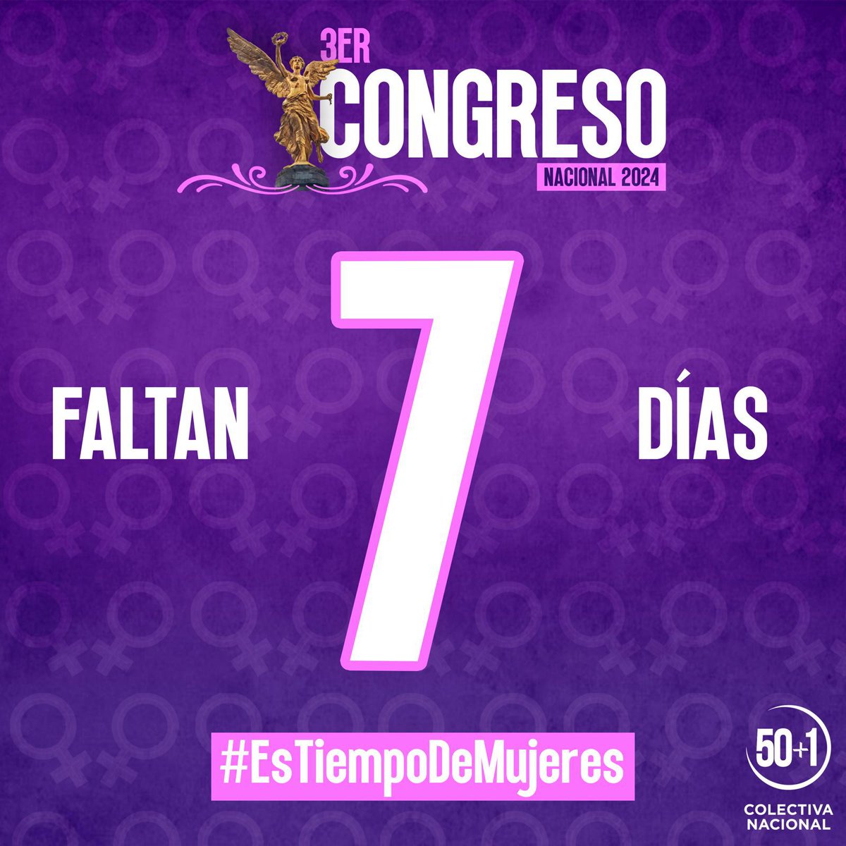 7 días hay en la semana y 7 días son los que faltan para este, nuestro 3er Congreso Nacional 2024. ¿Ya estás listo? 
🎟️¡Encuentra aquí tu boleto!👇🏼👇🏼👇🏼
💻50mas1.com/evento/3er-con…
📅 25 de noviembre
📍 Centro cultural “El Cantoral”
Registro: 8:30 a.m.
Nos vemos en 7 días. 👀