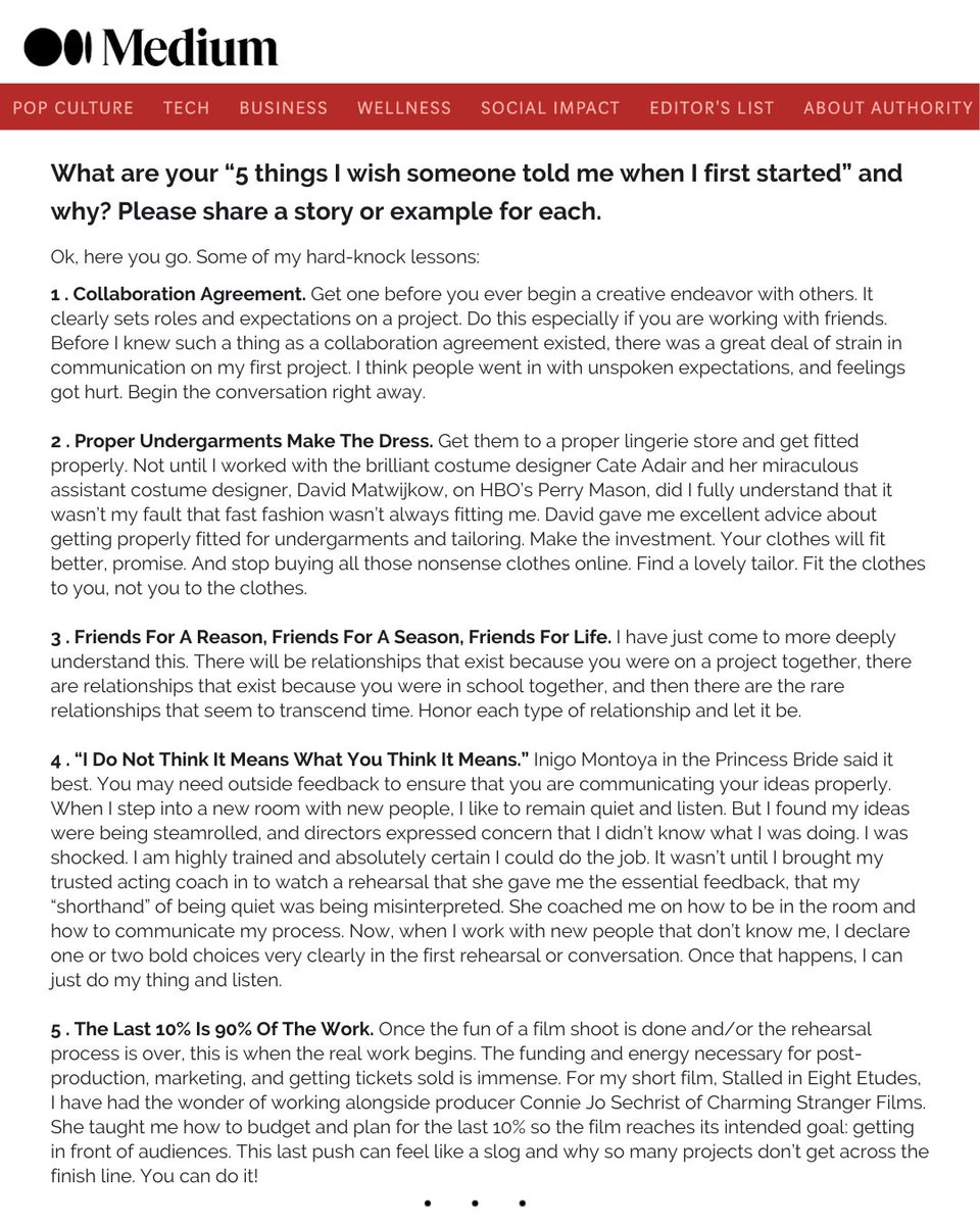 A heartfelt thank you to Guernslye Honoré at Authority Magazine for the deep dive with writer/director of "Stalled in Eight Etudes," Kersti Bryan. 

Read the full interview now: loom.ly/VYBfuQY