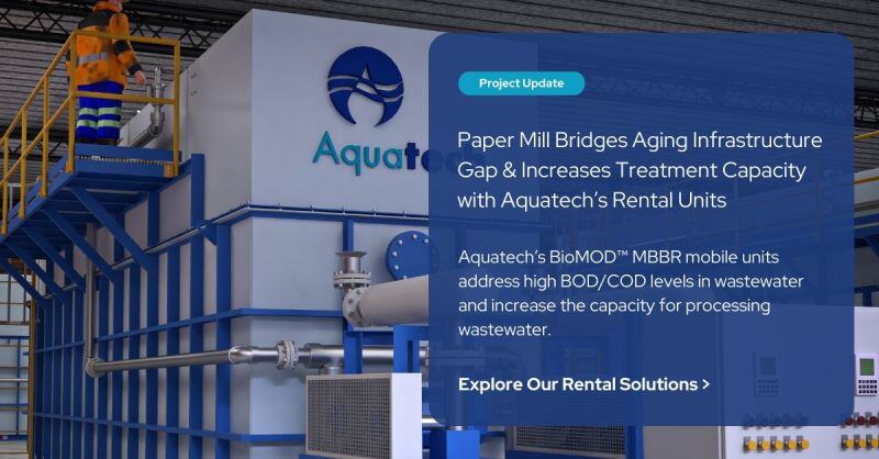 Two of our BioMOD™ Moving Bed Biofilm Reactors (MBBR) mobile units have successfully been implemented at a prominent paper mill in New York. Seamlessly integrated, the paper mill experienced a 50% reduction in its BOD/COD load.

Learn more at hubs.ly/Q02Y4Ks_0
