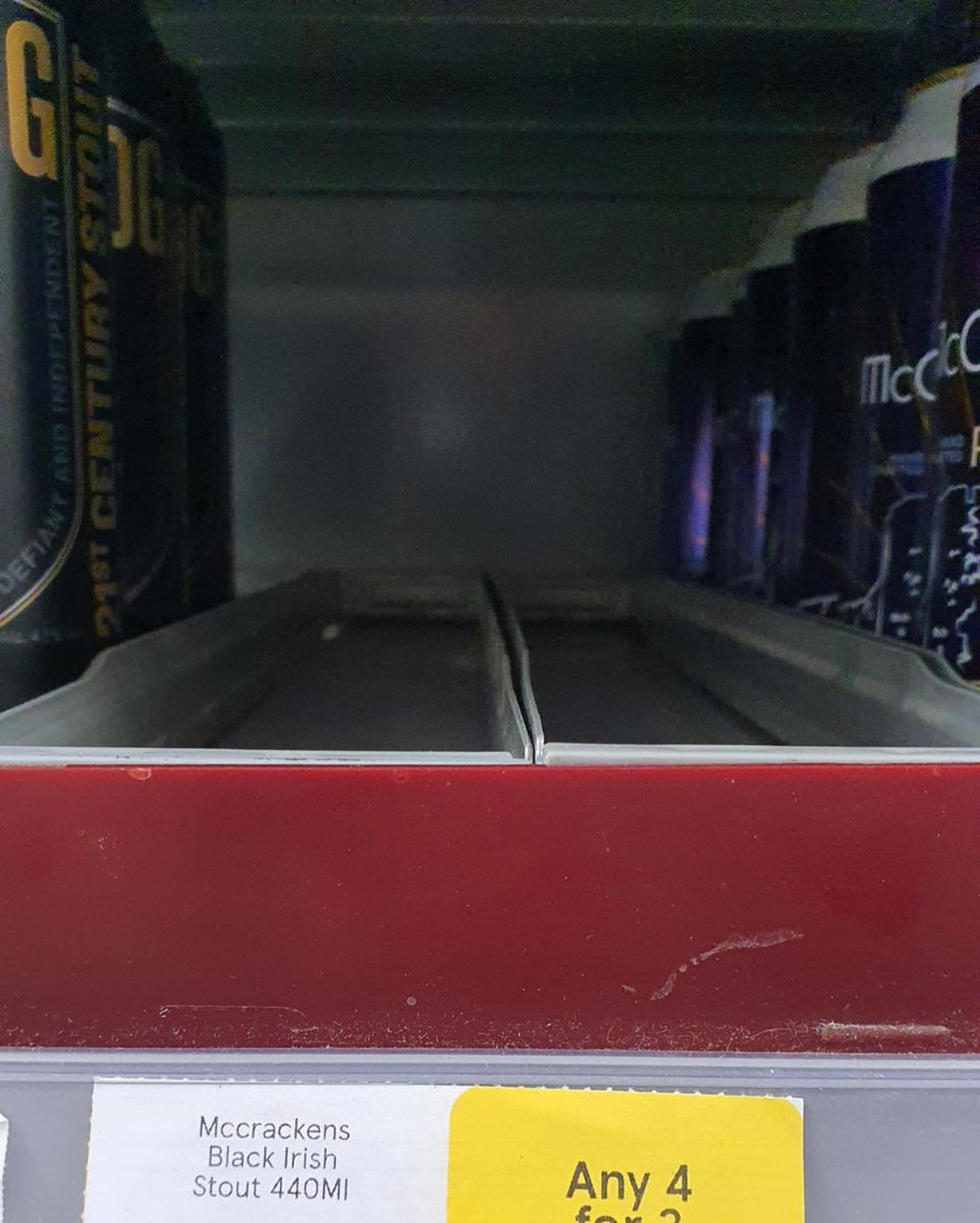 Looks like our Black Irish Stout has been a hit – it’s temporarily out of stock at Tesco Bangor (Springhill store)! But don’t worry, the team at Tesco will be restocking soon. In the meantime, you can still grab our McCrackens IPA and Premium Pilsner to keep the good times going.