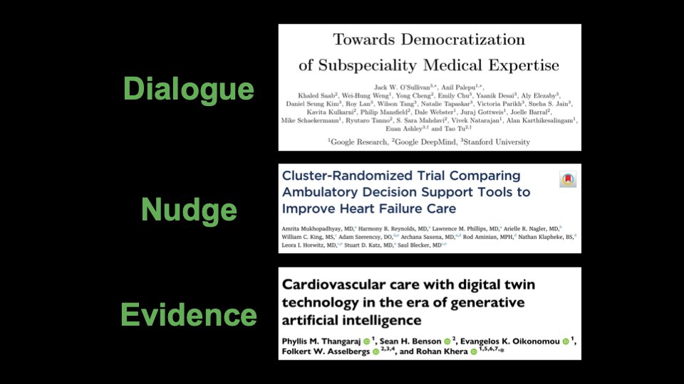 A pleasure to share thoughts on "AI to enable learning from modern health systems" as part of the #AHA24 #QCOR session
🤖AI can enhance a learning health system
⚠️Caution around bias and privacy
🔁A culture of shared responsibility enables strong feedback loops