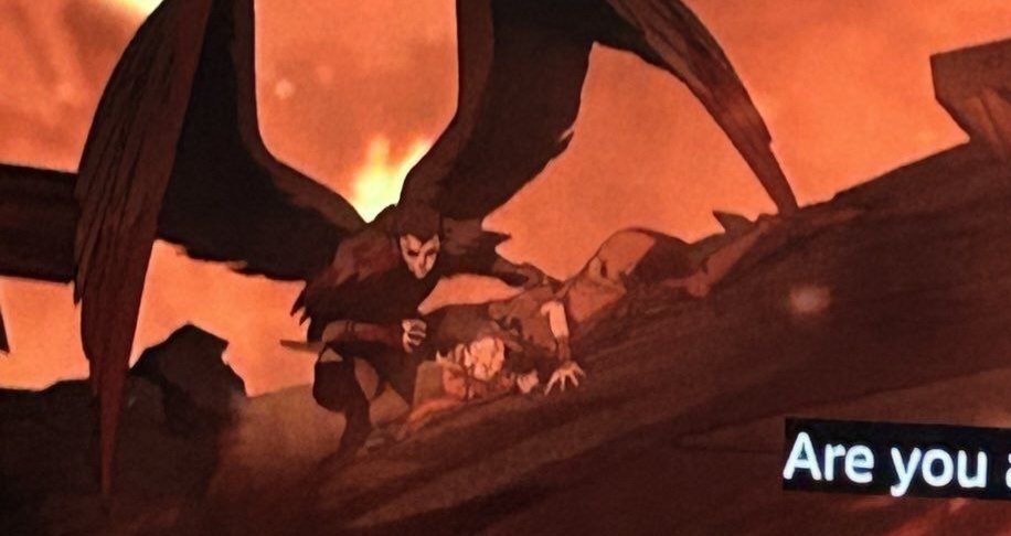 You see I love our sweet raven boy 🥹 (screenshot from the Vox Machina Series on Amazon and my work in progress for it)
#criticalrole #vaxleth