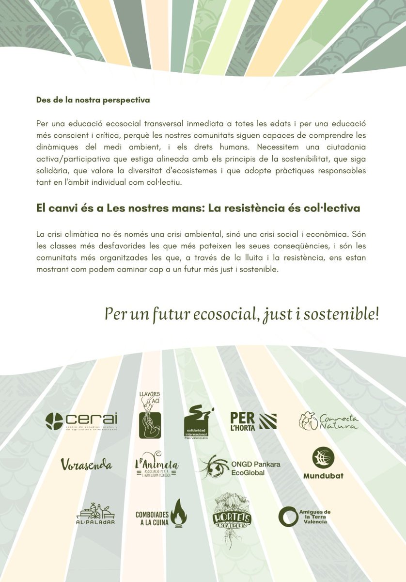 Després de la catàstrofe cal mirar cap al futur.