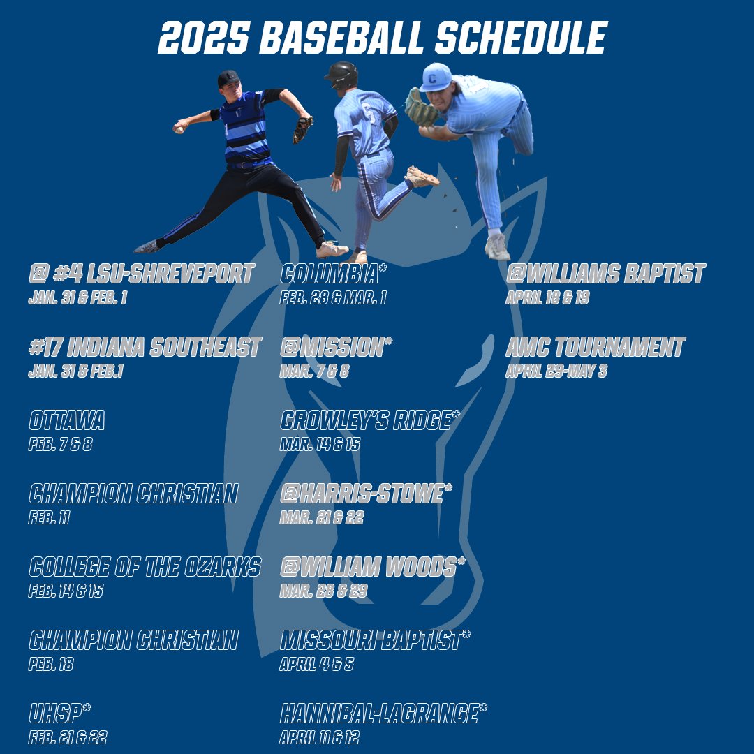 Baseball has released their 2025 schedule! #leadthestampede #wearecbc