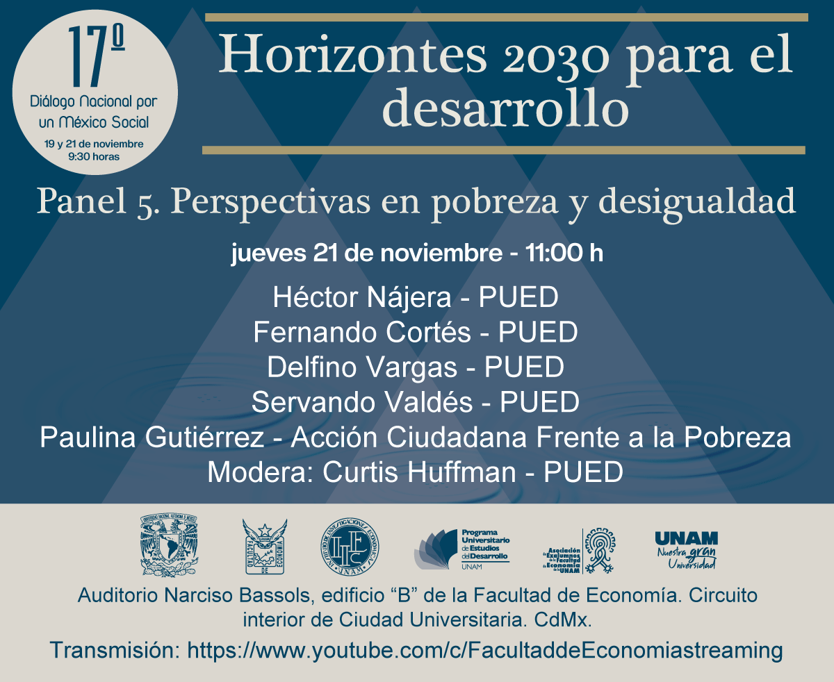 PUEDUNAM's tweet photo. Te invitamos al Panel 5. del #17DNMS
🗓️21 de noviembre
⏰11:00 h
📍Auditorio Narciso Bassols, Facultad de Economía
🖥️ https://t.co/u2FZnIer8P
https://t.co/z2T9jLfBWy
@valdes1027 @FrenteaPobreza @MedicionConeval @UAT_mx @uaa_mx @Chapingo_soy @uaemorelos @UAEM_MX @LaUASLP @Iztacala https://t.co/h6GN2S2YnN