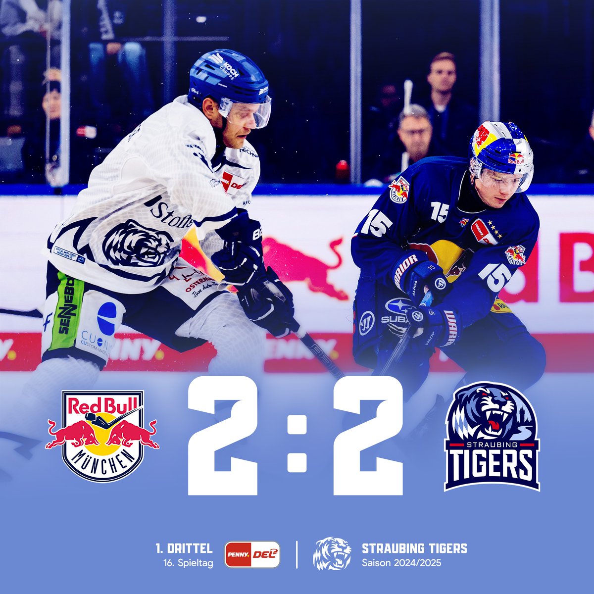 srtigersfans's tweet photo. Drittel 1 ist durch! McKenzie und Müller gleichen die Partie nach zwei Rückständen aus! 🐯🙌
#RBMvsSTR | ´20
#tigershockey https://t.co/CQnQT0kGlD