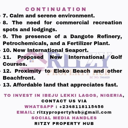 BlessedRiiri's tweet image. WHY IS IBEJU LEKKI THE BEST PLACE TO INVEST IN LAGOS STATE, NIGERIA? 
The answer 👇👇👇👇
#RitzyPropertyHub  #lagosproperties #informativecontent #ibeju #ibejulekkilands #BestPlaceToInvest #propertyforsale #ibejulekki #educationalcontent #knowledgeispower