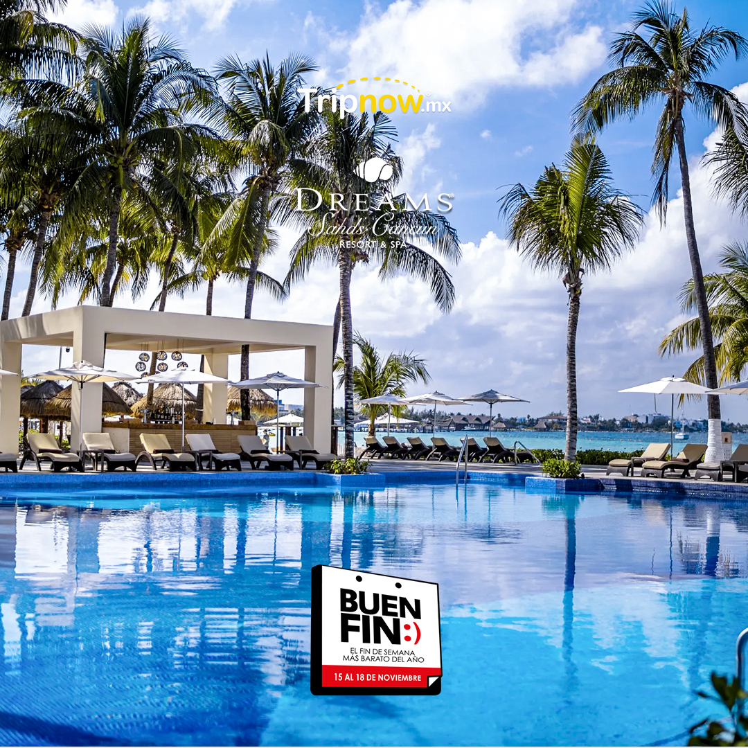 Tripnowmx's tweet photo. ✨¡El Buen Fin llegó a Cancún! 🌴✨ Aprovecha nuestras increíbles promociones de hoteles en Cancún y reserva esas vacaciones soñadas. 🤩 📆 Reserva ahora y asegura tus vacaciones perfectas 👉 https://t.co/dejRSCLjJ5  

#Tripnowmx #Cancún #hotelesdelujo #ReservaYA #BuenFin https://t.co/OxQiXyFREr