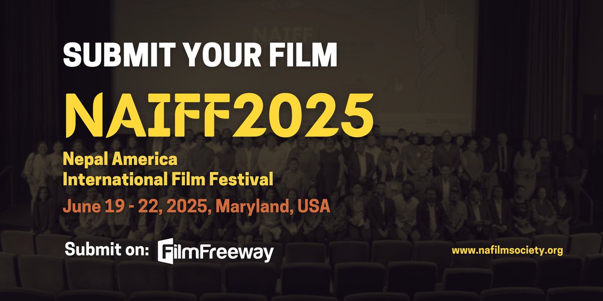 NAIFFUSA's tweet photo. Calling all filmmakers! Submissions for #NAIFF2025 are now open!

Since 2017, our film festival has celebrated storytelling, showcasing the voices of global filmmakers as they share their unique stories and creative ideas.

Learn more and submit your work: https://t.co/KY2rSNtcHX https://t.co/g6KW4PFUfo