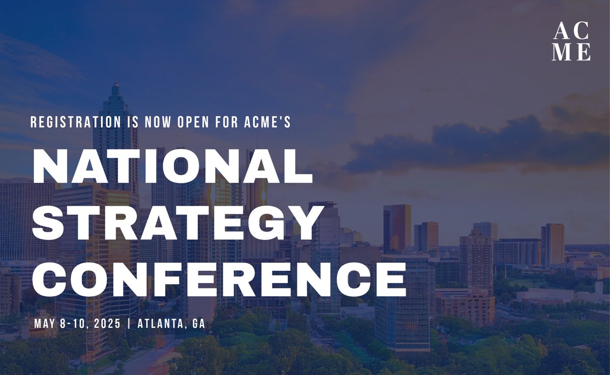 ACME Fellowship (@acmefellowship) on Twitter photo Registration is now open for ACME's 2nd National Strategy Conference! 📣 Join us May 8–10 in Atlanta, GA. acmefellowship.org/conference Registration is now open for ACME's 2nd National Strategy Conference! 📣 Join us May 8–10 in Atlanta, GA. acmefellowship.org/conference