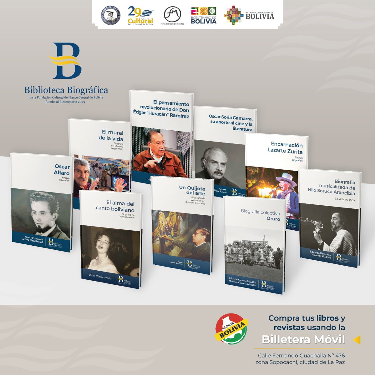 #FCBCB| 𝑩𝒊𝒃𝒍𝒊𝒐𝒕𝒆𝒄𝒂 𝑩𝒊𝒐𝒈𝒓𝒂́𝒇𝒊𝒄𝒂 𝒅𝒆 𝒍𝒂 𝑭𝑪-𝑩𝑪𝑩 𝑹𝒖𝒎𝒃𝒐 𝒂𝒍 𝑩𝒊𝒄𝒆𝒏𝒕𝒆𝒏𝒂𝒓𝒊𝒐 2025

#LaCulturaNosUne
#UnidosRumboAlBicentenario
#SomosUnPaisEstable