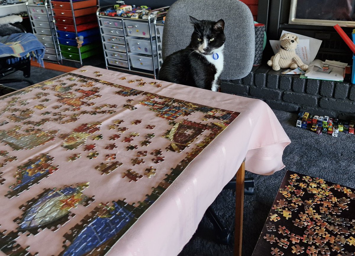 LiftingHumanity's tweet photo. #christmas #jigsaw #cataday 😹 https://t.co/7AjoPdQpJ1
