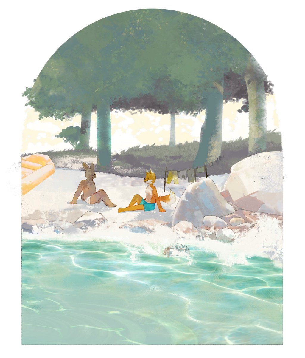 PunStarTracer's tweet photo. Well, the view is nice and I came prepared to swim 🦊
I.... didn't 🐰 https://t.co/GFfY43a6d2