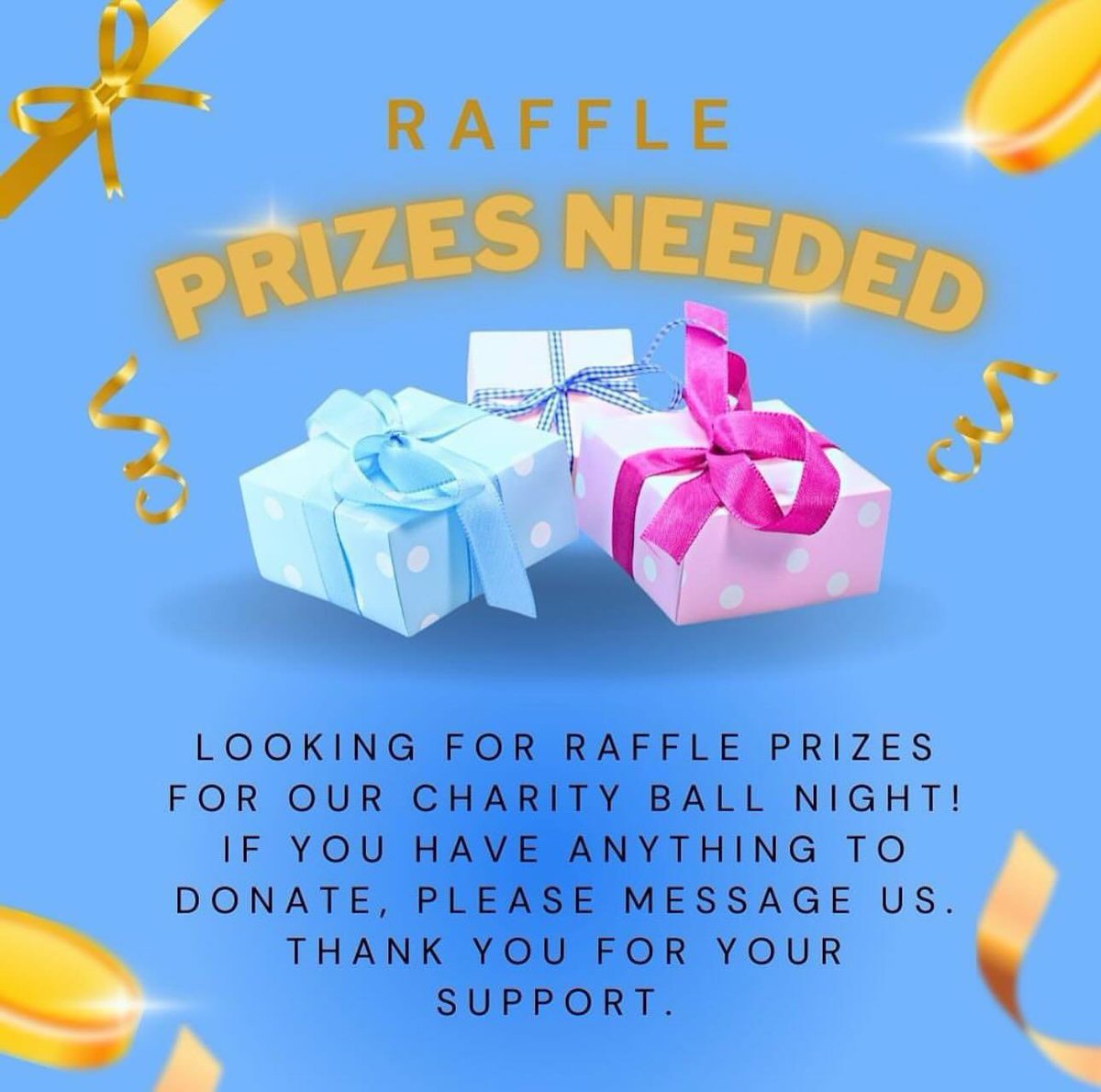 So family, friends and everyone in between lol

Please get this shared 

I’m on the hunt for some last minute raffle and if possible some quality auction prizes 

Be great to get some amazing things for our charity