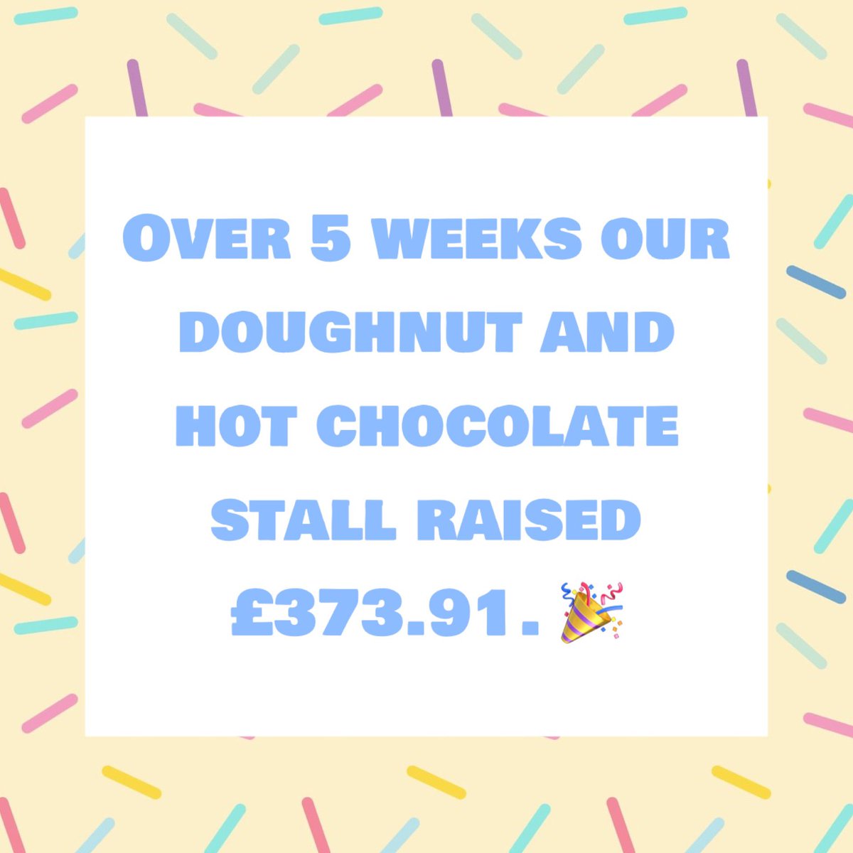 amylou1987's tweet photo. @LittledeanSch a BIG thank you to everyone who came to our pop-up doughnut and hot chocolate stall. 
Both will be available on our refreshments stall at the Christmas fair and the pop-ups will return in the new year. 😊 https://t.co/N66WQDqTen