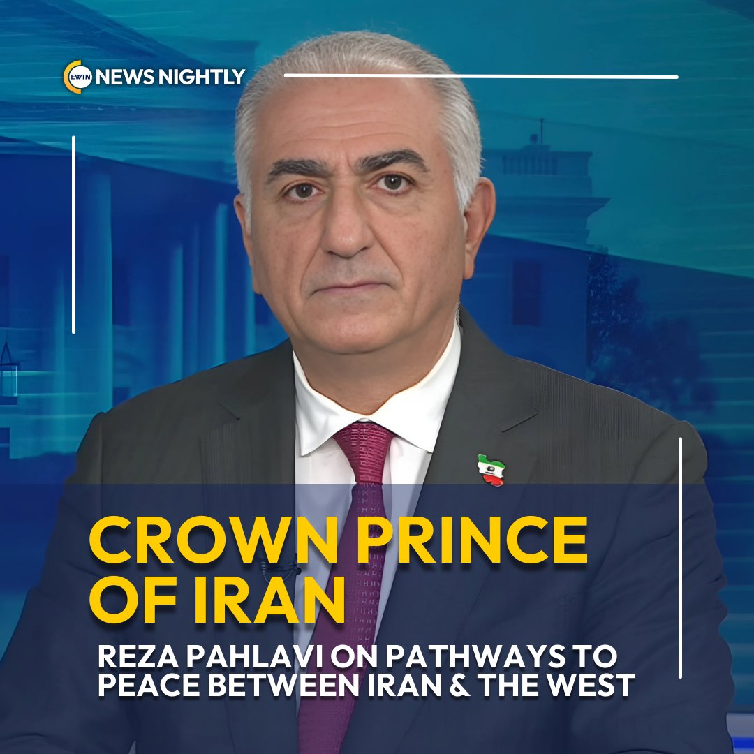 EWTNNewsNightly's tweet photo. Tune in tonight on @EWTN at 6pm ET for an exclusive interview with the Crown Prince of Iran, as he discusses the difficulties his country is facing, his family's history with the nation and Iran's relationship with the Western world. https://t.co/9JUsigvxkg