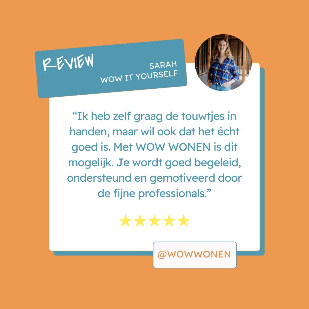 Wij begeleiden je van A tot Z waar JIJ dat nodig vindt. Zo (ver)bouw je zelf, maar niet alleen! Samen knopen doorhakken, offertes checken, een haalbare planning opstellen... 
Er zit een WOW'er in jou die niet kan wachten om aan de slag te gaan!
#slimverbouwen