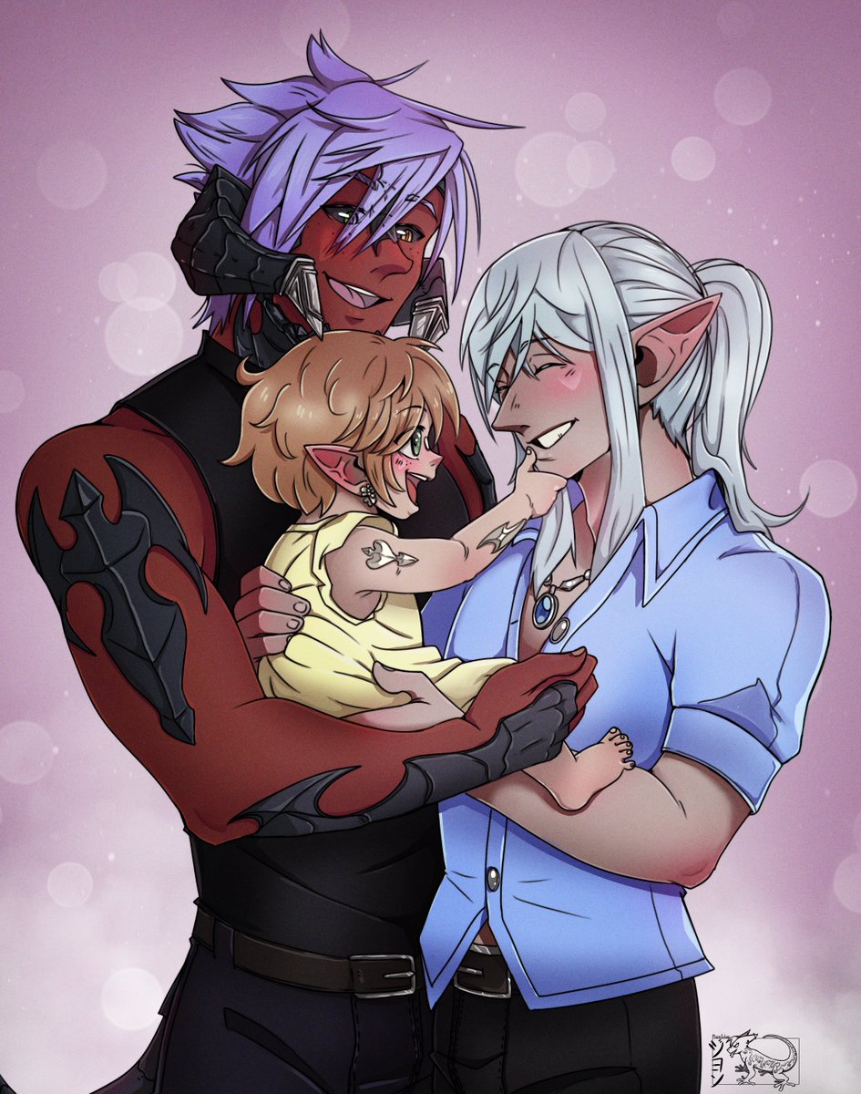 "Do Aura lay eggs?" was the question <a href="/LokaSenna_WoLD/">Loka Senna</a> and I had... THIS is the outcome! I dont know what happend... but this little spawnling lives in my head now. 

Her name is Kaity btw uwu

#ffxiv #estinien #WOLstinien