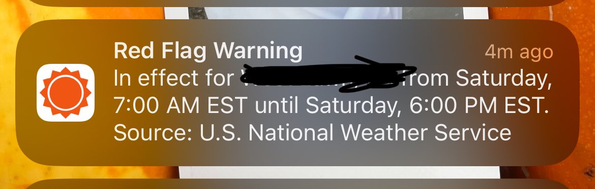 ENo0gie87's tweet photo. Even the weather apps are warning us. 🚩🚩🚩 https://t.co/8EDPhOjIxi