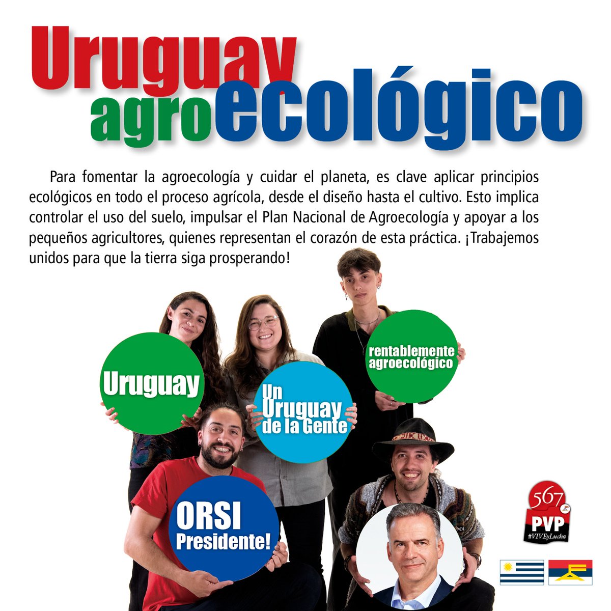 Por un Uruguay de futuro, por los anhelos colectivos para el mañana junto a <a href="/OrsiYamandu/">Yamandú Orsi</a> y <a href="/CosseCarolina/">Carolina Cosse</a>.

📍Uruguay Agroecológico

<a href="/Frente_Amplio/">Frente Amplio</a>
#IzquierdaViva 
#SabremosCumplir