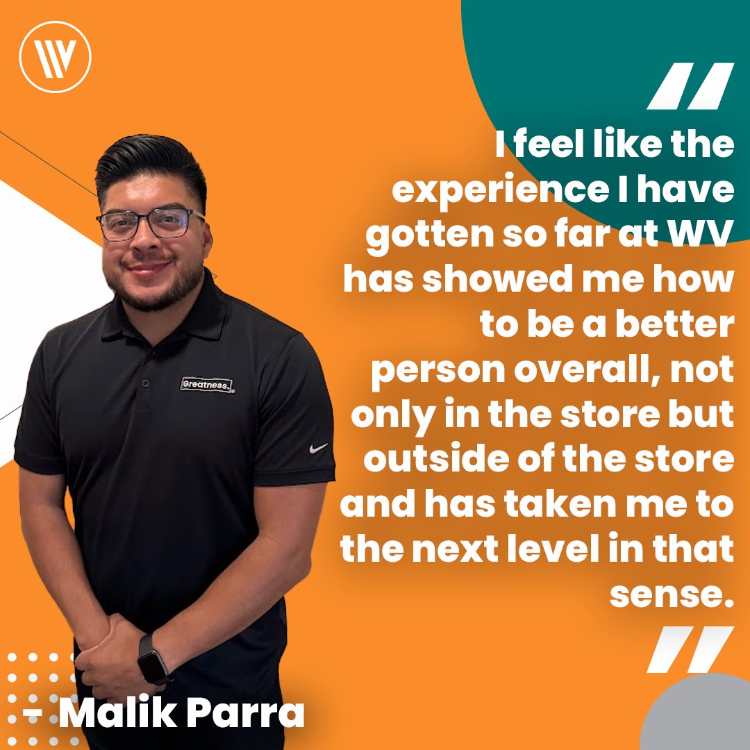 🌟 Wireless Vision isn’t just a workplace—it’s a place for personal growth. 🌟

Malik Parra shares how his journey at WV has helped him become a better person, both in and outside the store. Through his experiences here, he’s been taken to the next level, discovering new