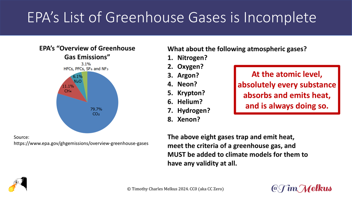 TimMelkus's tweet image. .@LeeMZeldin. I recommend you examine to EPA’s “Overview of Greenhouse Gases“at
epa.gov/ghgemissions/o….

EPA’s list of greenhouse gases (GHGs) is tragically incomplete, because it only includes Carbon dioxide (CO2), Methane (CH4), Nitrous oxide (N2O), and Fluorinated gases. And…