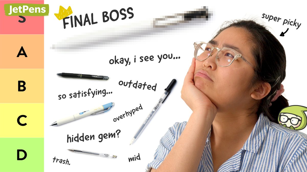 Ann is super picky about gel pens -- watch her rank popular gel pens here: youtube.com/watch?v=LQ-0wT…