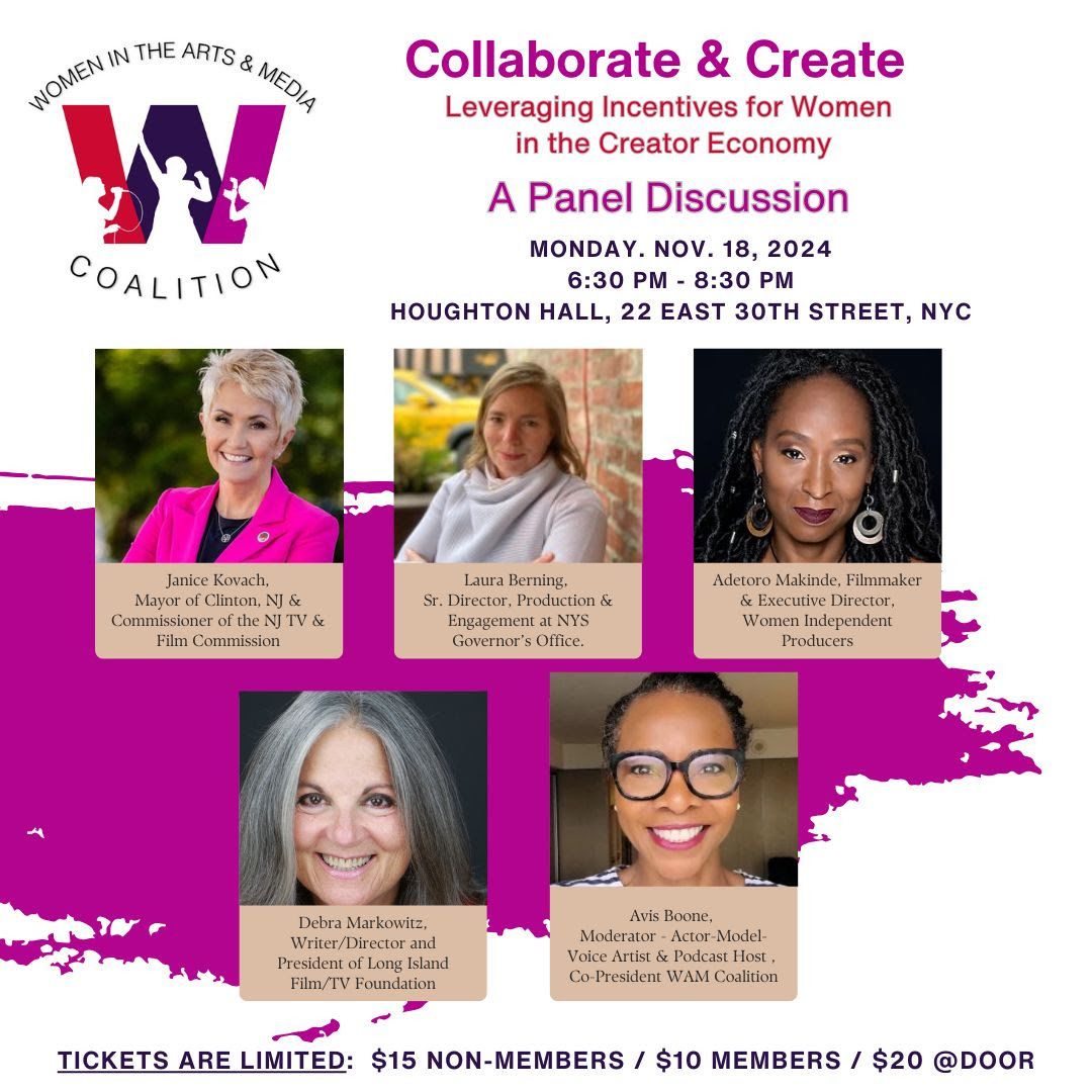 LPTWomen's tweet photo. Join the WAM Coalition This Mon 11/18 

As LPTW is a member of the Coalition, all LPTW members may attend for the $10 member price!

Also - have you applied yet for the Collaboration Award? Submissions due in by 12/31! Many LPTW members have been won in the past

#lptw #lptwomen https://t.co/24pcOfMQ6y