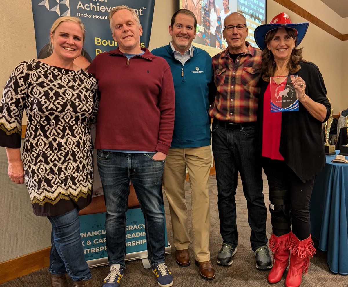 Congrats to the <a href="/CSUCollegeOfBiz/">CSU College of Business</a> and The Rams of Wall Street team for winning Highest Net Worth at the 2024 Northern Colorado <a href="/JARockyMountain/">Junior Achievement-Rocky Mountain</a> Stock Market Challenge!