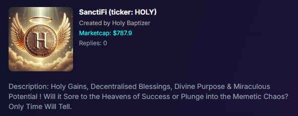 . $HOLY The only token that’s as divine as your crypto dreams and as chaotic as your last family reunion. 🙏✝️
Will it rise to the heavens, or crash harder than $egld in this bear market? 

It’s either Heaven or Chaos, baby ! 😇👼

<a href="/dex_funx/">FunDex</a> <a href="/MultiversX/">Multiversᕽ</a> <a href="/OneDex_X/">OneDex</a> #memecoin