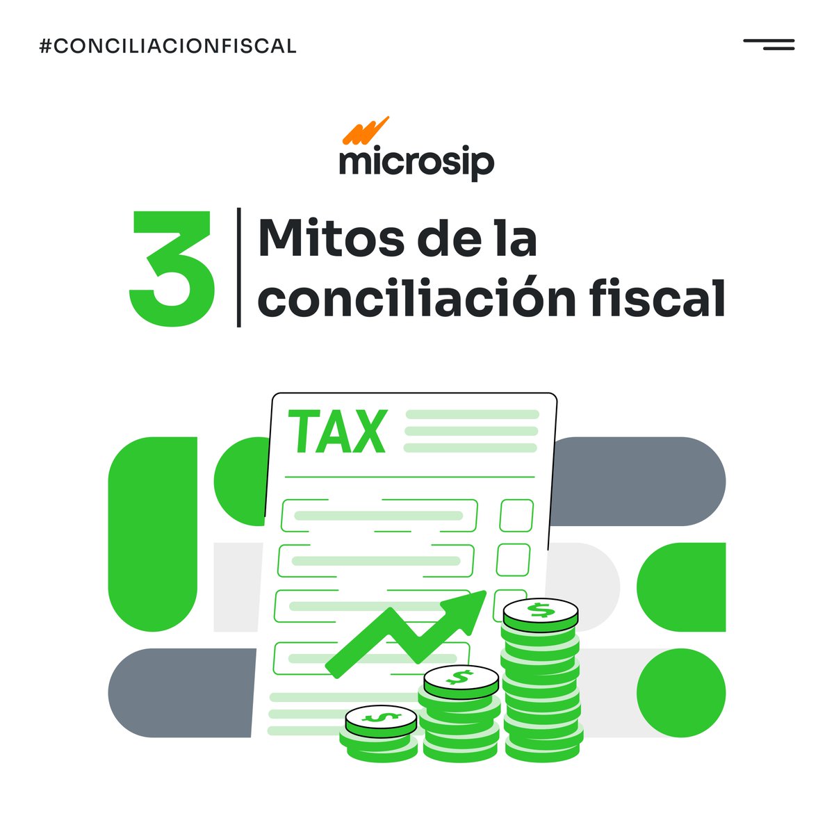 Microsip's tweet photo. ¿Conoces realmente la conciliación fiscal? 🤔 Muchos mitos rodean este importante proceso contable. Hoy desmitificamos 3 de los más comunes.📊💼 #ConciliaciónFiscal #Microsip #sistemaerp #erpsoftware #lunes #contadores https://t.co/VvhJawbYI4