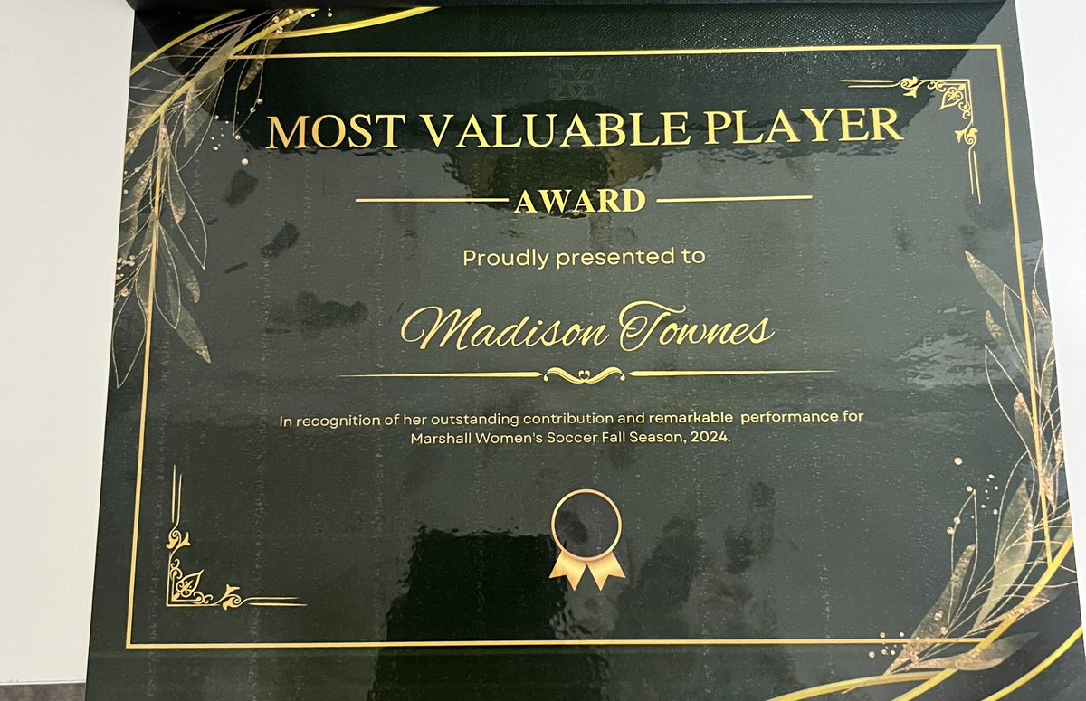 leishatownes's tweet image. My MVP, and the Marshall University Women’s Soccer Team MVP!  Love my Madison!  #ProudMomma