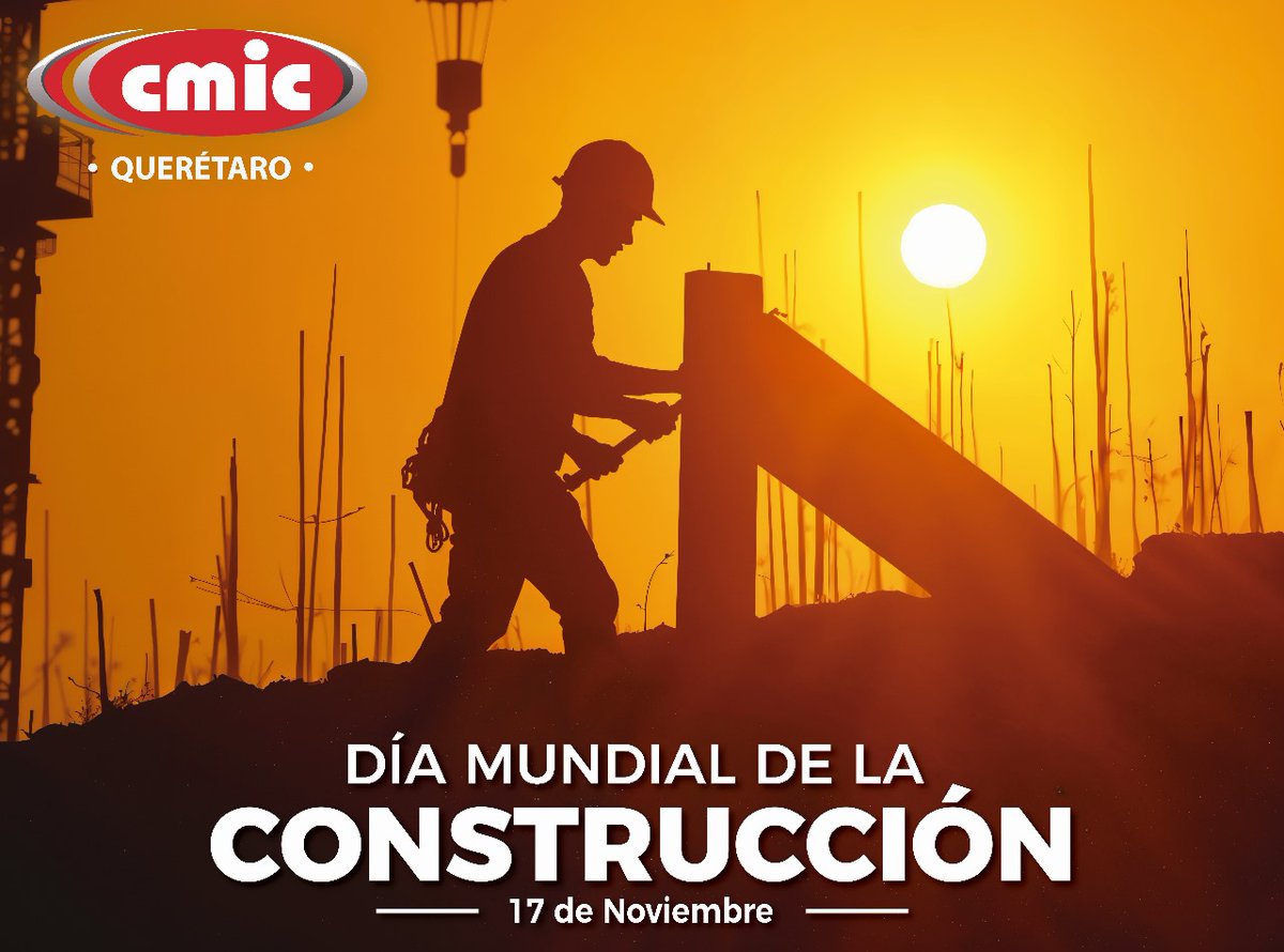 QroCMIC's tweet image. Desde la CMIC Querétaro, reconocemos y celebramos la dedicación, la innovación y el esfuerzo de quienes, con cada proyecto, construyen un futuro más sólido para nuestro estado. 

#DíaMundialDeLaConstrucción #CMICQuerétaro #ConstruyendoProgreso