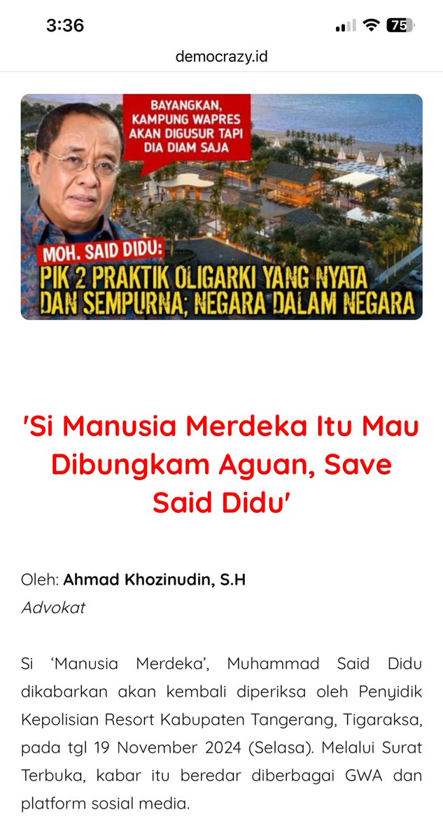 RAKYAT BERSATU DUKUNG PAK SAID DIDU !!!
#DaruratSelamatkanNKRI
#SaveSaidDidu
#CabutPSNdiPIK2 
#TurunkanFufufafa 
#GantungMatiJokowi