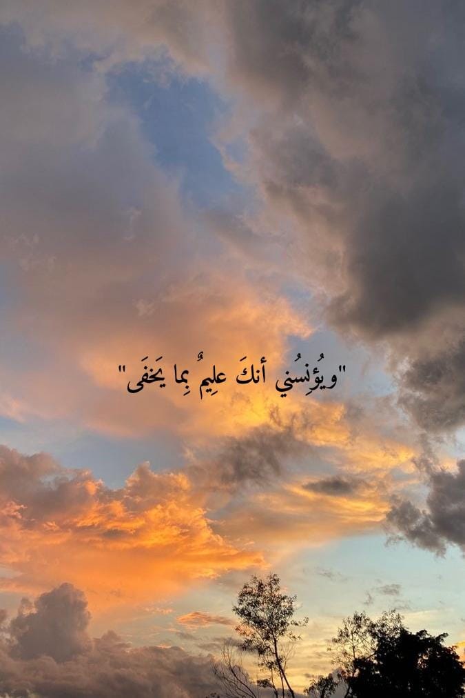 ويُؤنِسُني أنكَ علِيمٌ بِما يَخفَى.🤍